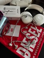 Diesel 有線耳機 ｜Silver Wired Earbuds With USB-C