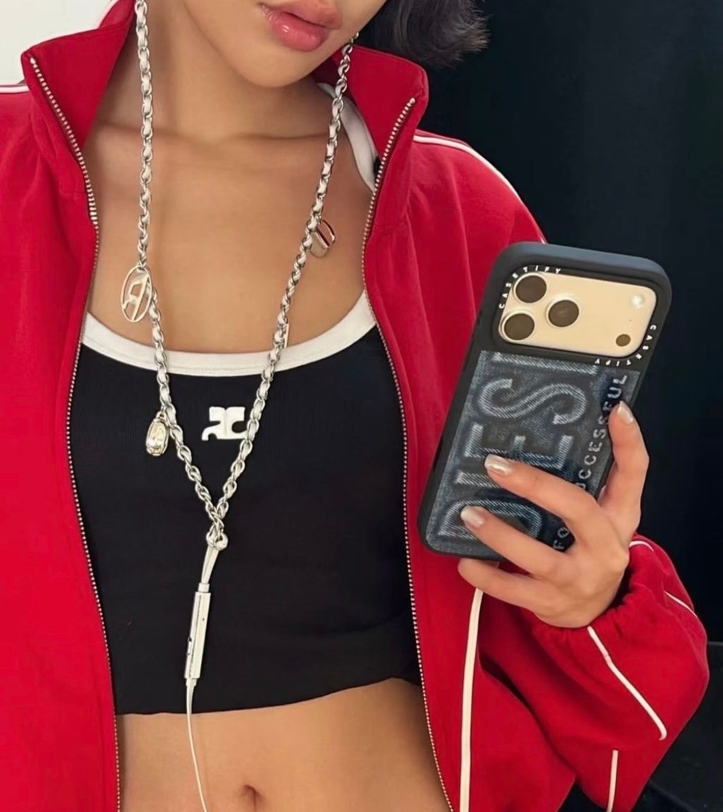Diesel 有線耳機 ｜Silver Wired Earbuds With USB-C